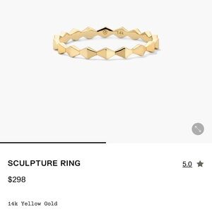 Mejuri 14k gold sculpture ring size 7